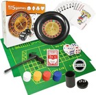 5 In 1 Professional Roulette Wheel Set  10-inch Gambling Wheel  With 100 Chip   