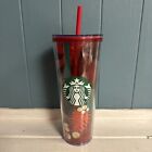 Starbucks Holiday Tumbler Cups 2019 New  Limited  Red Holly Leaves