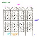 4 Pack Metal Garden Trellis Rustproof Trellis For Climbing Plants Outdoor Flower