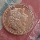 1 Oz Avdp Copper Round 999 Fine - Morgan Dollar Design
