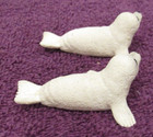 Lot Of 2 Baby White Seal Retired Animal Figures - 2012 Schleich