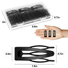 30x Black Metal Snap Hair Clips Double Grip Hair Barrettes For Women Girls Gifts