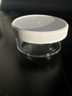 24 2oz  Parkway Clear Round Wide-mouth Plastic Jars W  Ribbed Unlined Cap