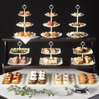 10 Pack Cake Stand Set With 3 X Two-tier And 3 X Three-tier Cupcake White