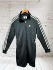 Adidas Originals Adicolor Women   s Xs Black 3 Stripe Bungee Long Dress Jacket
