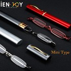 Compact Reading Glasses With Plastic Tube Case Men Women Spring Hinge Reader