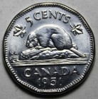 Canada 1951 5 Cents  Uncirculated   c348 