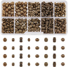 480 Pcs Bronze Spacer Beads  Tibetan Style Alloy Spacer Beads 8 Styles Tube O   