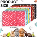 12 Pieces Fleece Blankets For Pets Dog Puppy Paw Print Cat Bedding Cover Blan   