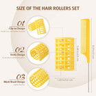 Syhood 12 Pcs Plastic Hair Rollers For Women Large Size Curlers Set Snap Roller 