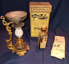 Antique 1910s Nos Vapo-cresolene Kerosene Lamp Vaporizer Bottle Box All Parts