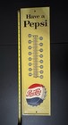 Rare    have A Pepsi     Vintage Metal Pepsi-cola Embossed Sign And Thermometer 