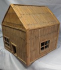 Vintage Folk Art Match Stick Cabin House Outsider Art Prison Art Matchstick