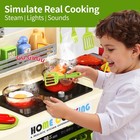 Kids Kitchen Playset  Play Kitchen With Electric Stove  Grill  Sink  Play Foo   