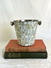 Vintage Mother Of Pearl Ice Bucket With Handles