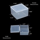 4pcs Square Plastic Storage Container Box Diy Coins Screws Jewelry Charms Travel