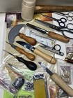 Huge Lot Of Leather Crafting Tools And Supplies Lot 1