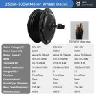 36v 48v E-bike Conversion Kit 250w-2000w Brushless Front Rear Hub Wheel Motor