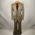 Malibu Leisure Suit Mens 46 Long Jacket 38 31 Pants Vtg 60s 70s Disco Mcm Mod