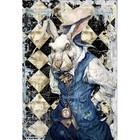A4 Decoupage Paper Dark Rabbit Alice   Paper Designs Italy Rice Paper Craft