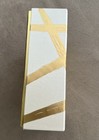 Donna Karan Cashmere Mist Empty Box   Only White gold Geometric Square