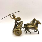 Heavy Vintage Antique Bronze Brass Decorative Figure Figurine Statue Of Sparta