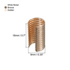 60pcs 3 Colors Leather Rope Clip Diy Cylindrical Crimping Cord Crimps