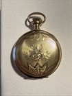 Antique Beautiful Elgin Pocket Watch Gold Filled Hunter Case Etched Lady s Runs