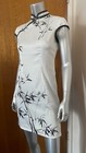 Genmeisi Traditional Chinese Qipao Dress Cheongsam Mandarin Collar Silk Blend
