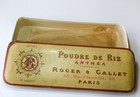 Vintage Antique Poudre De Riz Roger   Gallet Cardboard Powder Box 9 5  X 3-1 4 