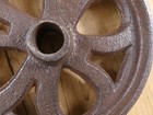 4 Cast Iron Wheels Factory Cart    Read Description  Farm Ranch Steampunk Rustic