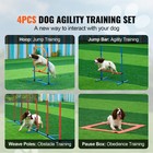 Dog Agility Training Kit Equipment 4pcs Set W  Hurdles Jump Ring Pause Box