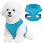 Soft Mesh Dog Pet Harness Escape Proof adjustable Control Reflective Vest Blue