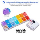 7 Day Medicine Pill Organizer  4 14 Compartments With Alarms  Multicolor 