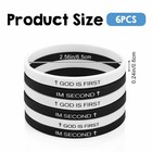 God Is First Christian Rubber Bracelet Inspirational Faith Jewelry Rubber