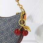 Cherry Keychain Charm Sparkling Resin   Metal Accessory Keychain