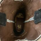 Men s Rodeo Cowboy Boots Genuine Leather Brown Square Toe Bota Ranch Saddle
