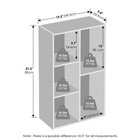 5-cube Reversible Open Shelf Multipurpose Bookcase  Storage Organizer  White