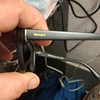 Prada Spr25r Women s Oversized Black Frame Gray Tinted Uv400 Sunglasses Italy