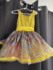 Weissman Girls Yellow Sequin Dance Costume Dress  Polyester  Size Sc
