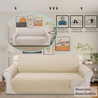 Reversible Sofa Covers Couch Cover Furniture Protector For Dogs Elastic Straps W