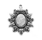 6 Antiqued Silvertone Clarissa Style 18mm X 13mm Cameo Pendant Earrings Settings