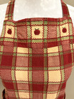 Vintage Full Apron Checkered Apples Pockets Country Core Park Designs 90s-00s