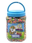 Perler Beads 18 000 pkg Container W lid Multi-color Assort    8 Peg Boards  162 