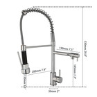 Chrome Kitchen Sink Faucet Swivel pull Down Sprayer Deck Mounted Brass Mixer Tap