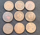 United States Large Cent Coins Lot Of 9 Pieces Various Dates