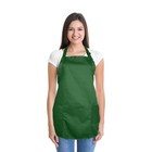 Apron Commercial Restaurant Home Bib Spun Poly Cotton Kitchen Aprons 2 Pocket   