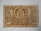 1940 Denmark 100 Kroner Prefix B