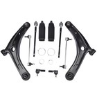 Front Lower Control Arms Tie Rods Sway Bars Kit For Mitsubishi Outlander 2007-17