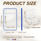 5 Pcs Double Sided Clear Grade Badge Holder With Display Stand 5 Colors